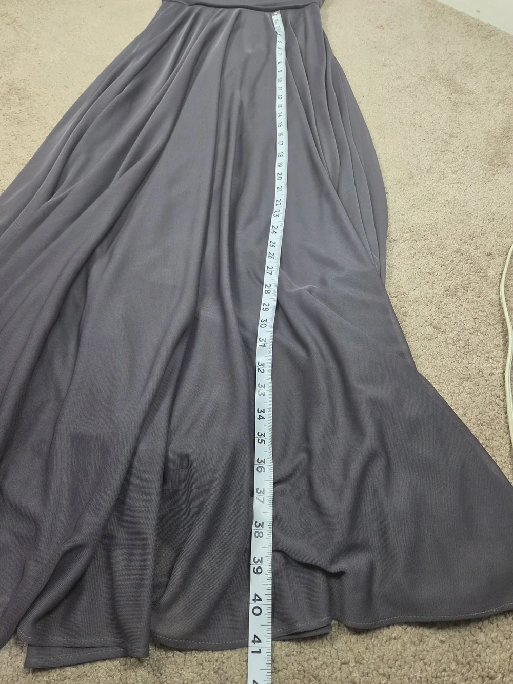 ALFRED SUNG Charcoal Maxi Dress with Ruched Crossover Bodice - Picture 7 of 9